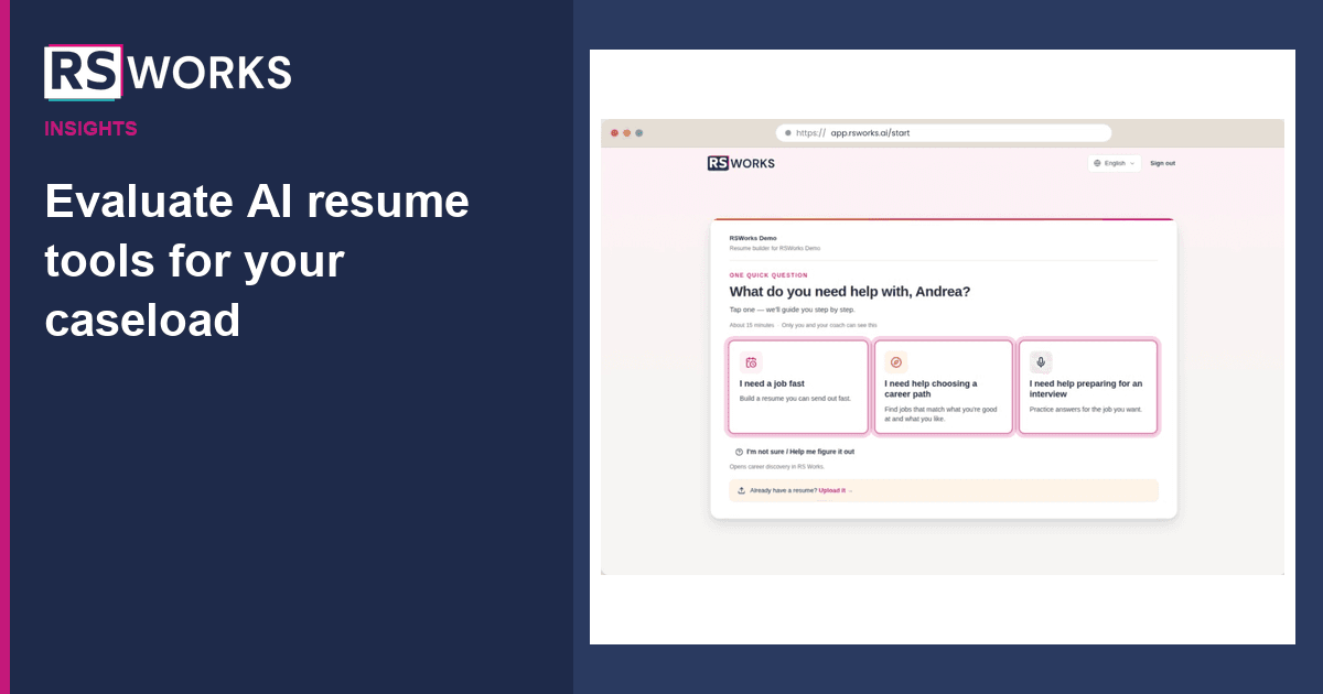 How to evaluate an AI resume tool for a caseload
